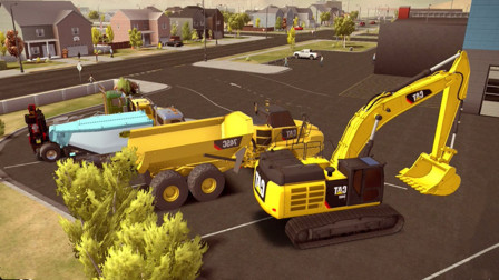 【永哥玩游戏】挖掘机城市模拟建设346 挖掘机装载机牵引自卸车