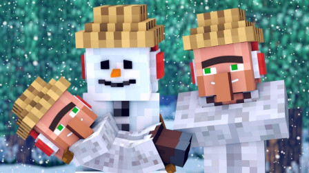 Minecraft MC我的世界动画片 村民和雪人的故事