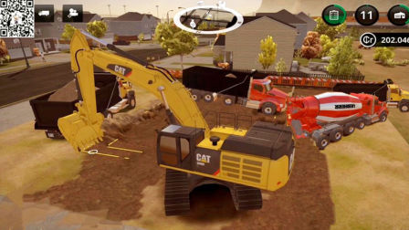 【永哥】挖掘机模拟建设354 挖掘机搅拌机牵引车建设城市