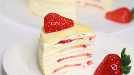 「烘焙教程」草莓千层蛋糕, 千层蛋糕制作小诀窍