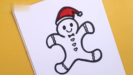 如何用字母C画圣诞节的卡通形象，小朋友学会了吗？