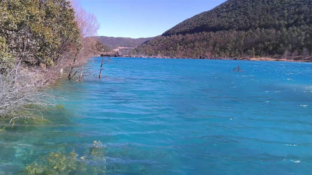 云南丽江著名景点《蓝月谷》，水蓝蓝美极了