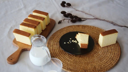 比戚风蛋糕更加松软的长崎蛋糕制作教程，甜点食谱！