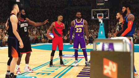 NBA2K19全明星三分球大赛！詹姆斯参赛挑战库里和哈登！