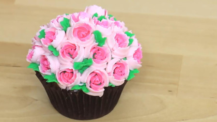 最新生日蛋糕奶油裱花视频教程，每一朵花都漂亮有创意，太美了