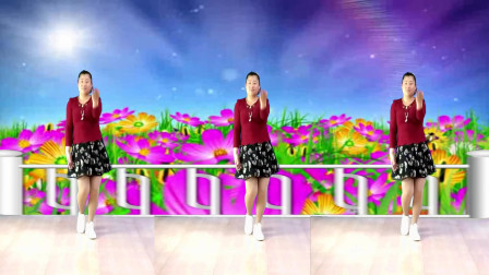 入门级广场舞《乌兰山下一朵花》舞曲轻松欢快！