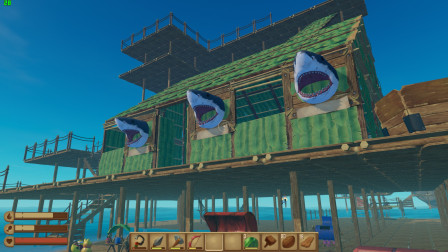 木筏求生-海上生存 94 空中建筑涂点亮色比较好看吧