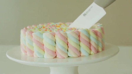 烘焙教程：棉花糖彩虹慕斯蛋糕
