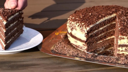 一个完整的巧克力蛋糕是这么做出来的，你学会了吗