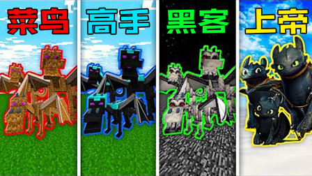 我的世界菜鸟vs高手vs黑客vs上帝：寻找游戏中的龙族Minecraft