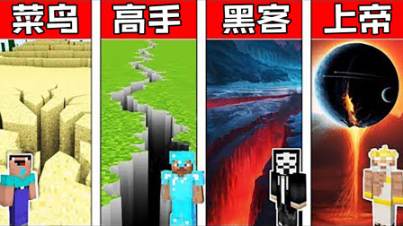 我的世界菜鸟vs高手vs黑客vs上帝：星球大战上的大地震Minecraft