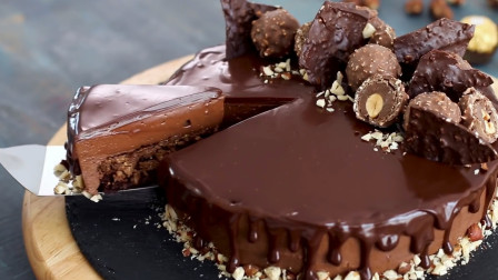 在家制作巧克力榛子慕斯蛋糕，好看又美味，值得可以一试