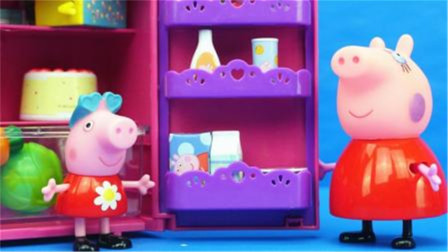 小猪佩奇的微型冰箱玩具粉红猪小妹