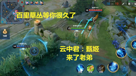 甄姬蹲草必秒人？百里守约：我悄悄地路过草丛，却想砸手机了