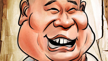 郭德纲夸张肖像漫画