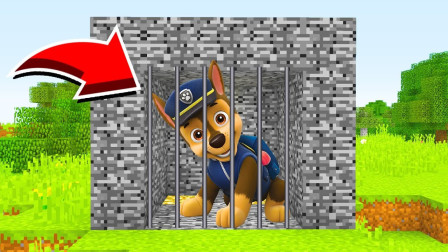 我的世界Minecraft制作挑战：制作汪汪队立大功抓捕行动
