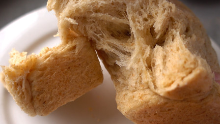 松软红糖全麦面包的简单做法，不用揉出手套膜，健康易上手