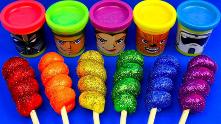 【玩具果冻】跟冰淇淋、游戏棉花糖学习颜色！