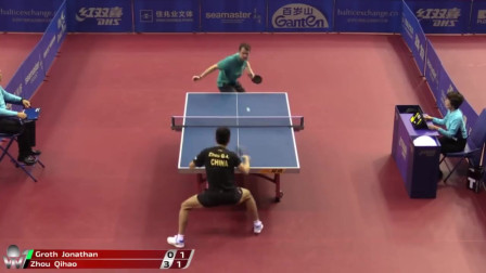 男单比赛剪辑 周启豪 vs 格罗斯  2019年中国乒乓球公开赛资格赛
