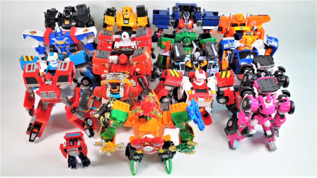 18辆各种变形金刚机变英盟和Tobot机器人赛车机甲变形玩具