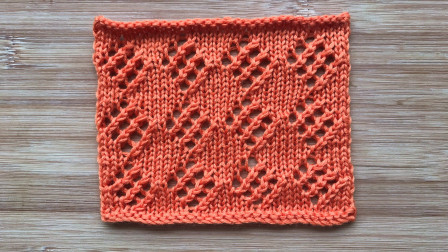 整齐的镂空菱形花样，简单易织，织春夏针织衫就用它编织方法视频