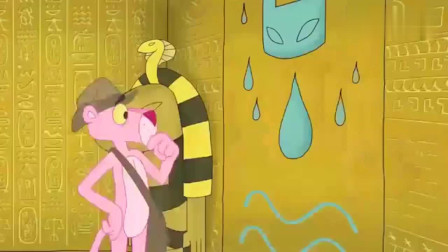粉红豹动画：顽皮豹抱着变成小孩的大鼻子大叔！
