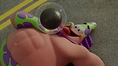 新海绵宝宝电影：海盗射出的子弹，都被海绵宝宝用泡泡包围起来了