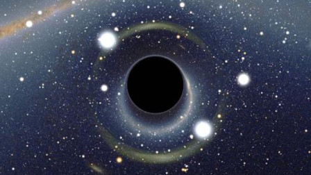 黑洞在星系中央，但星体并不围绕其转动，任何粒子都能从中逃逸！