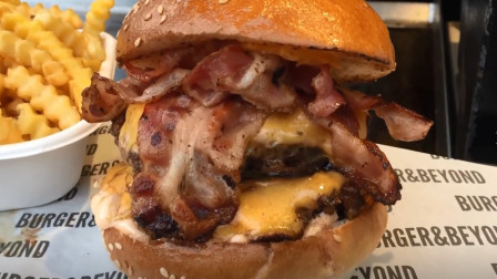 街头美食：伦敦街头的烤牛肉培根芝士汉堡，你觉得比麦当劳肯德基更胜一筹吗？