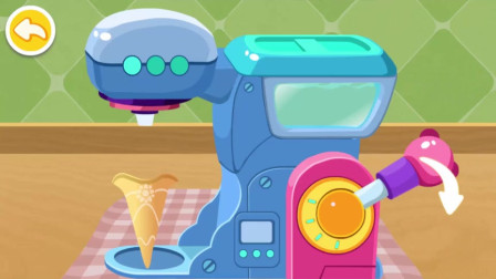 《宝宝巴士亲子游戏》冰淇淋，跟妈妈一起做芒果牛奶味蛋筒冰淇淋