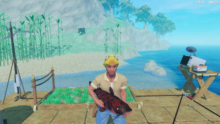 木筏求生-极限生存27 激战刺河豚 被鲨鱼和野猪两面夹击