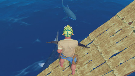 木筏求生-极限生存29 走失的鲨鱼回来了 侠客的日子要难过了