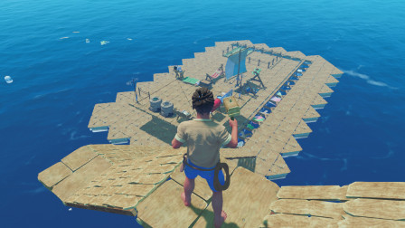 木筏求生-海上漂流记 小船建成这样 以后再也不拍鲨鱼来咬了