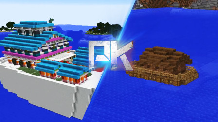 我的世界：萌新vs大神！创造模式还这么吝啬方块，活该比不过！