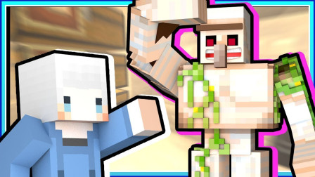 小白解说我的世界沙漠纪元24 创造铁巨人维护我们家园但我没南瓜