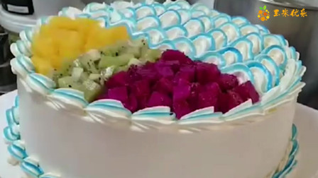 海浪水果蛋糕，适合男士的生日蛋糕，送给可爱的你！