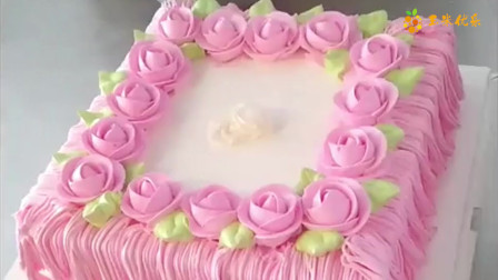 圆形蛋糕胚变方形，老板做法惹人称赞，太妙了！