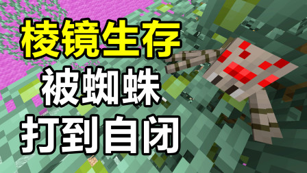 【游戏真好玩】我的世界棱镜生存：刚开始就被蜘蛛打到自闭，这生存该怎么玩？