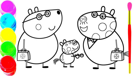 玩具梦工厂 简笔画乐园 画小猪佩奇里的卡通角色