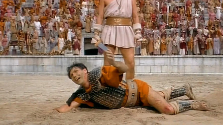 古罗马竞技场上战，在万众注目下他赢得了自由