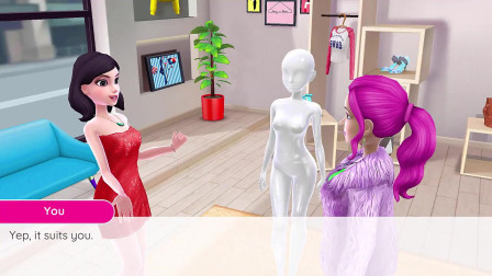 装扮游戏：小公主的服装店来了一位客人，帮她打扮一下吧！