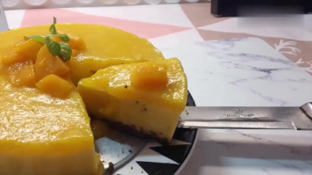 颜值爆表，芒果酸奶慕斯蛋糕，简直是神仙甜品