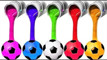 超有趣！5种颜色的杯子里竟然变出了5个足球，2分钟分时5种颜色！儿童玩具游戏故事