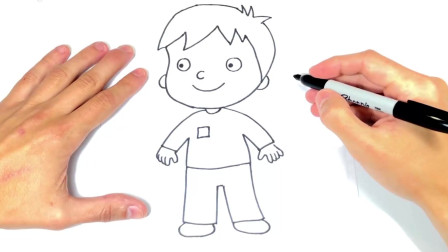 儿童简笔画;如何画一个孩子一步一步画儿童或男孩