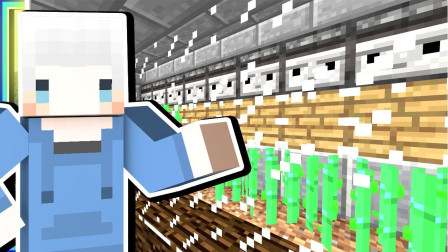 小白解说我的世界天堂猎人33 建造甘蔗收割机 快速又方便的机