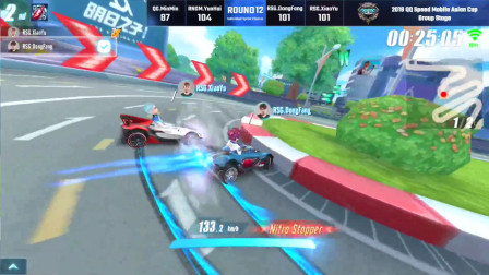 QQ飞车：RSG东方小钰队友互相较量，激烈卡位，完全不留情面
