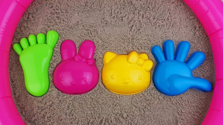 黏土创意DIY小脚丫小手掌小兔小猫儿童玩具，早教让宝宝快人一步