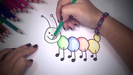 儿童简笔画：儿童涂色图_学习幼儿的涂色页 简笔画教学视频