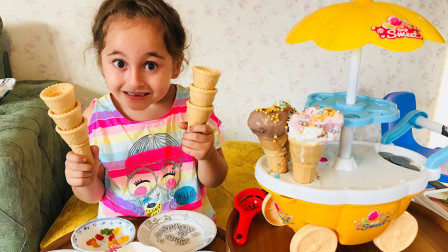 萌宝儿童玩具早教故事：小萝莉如何做冰淇淋呢？为何小孩都不爱吃呢？