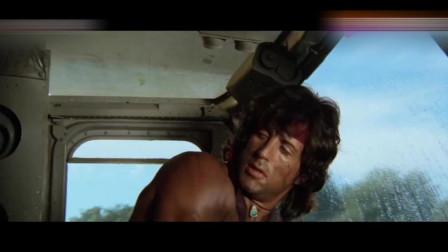 《第一滴血》：男子还以为Rambo被击中，还在幸灾乐祸，结果兰博抬出了火箭筒